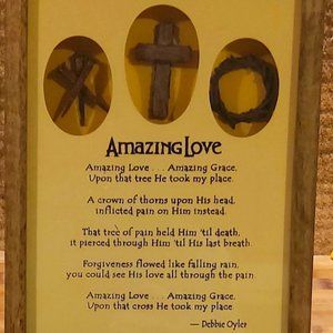 AMAZING LOVE SHADOW BOX PLAQUE BY DEBBIE OYLER - GIFT QUALITY!